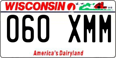 WI license plate 060XMM
