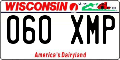 WI license plate 060XMP