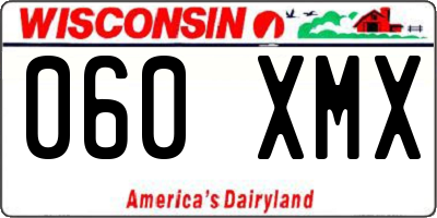 WI license plate 060XMX