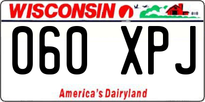 WI license plate 060XPJ