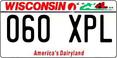 WI license plate 060XPL