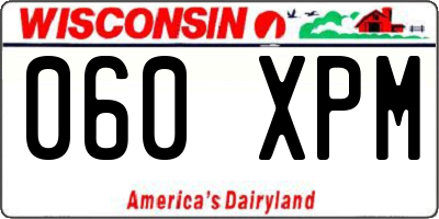 WI license plate 060XPM