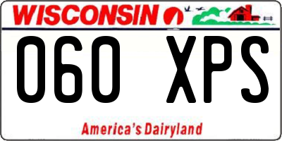 WI license plate 060XPS