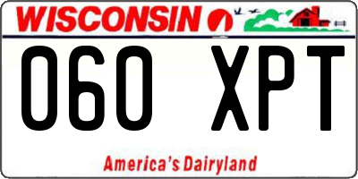 WI license plate 060XPT