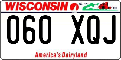 WI license plate 060XQJ
