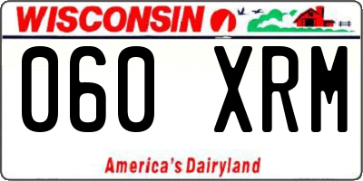 WI license plate 060XRM