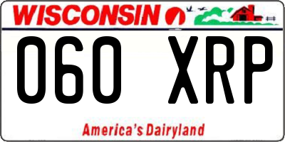 WI license plate 060XRP