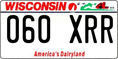WI license plate 060XRR