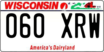 WI license plate 060XRW