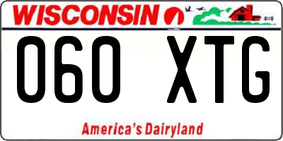 WI license plate 060XTG