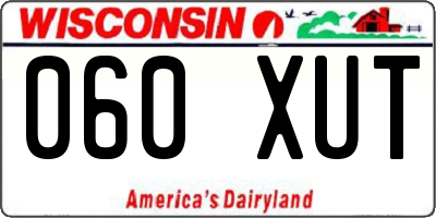 WI license plate 060XUT