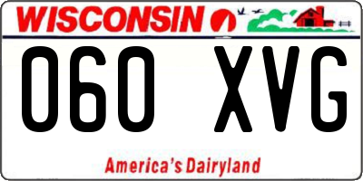 WI license plate 060XVG