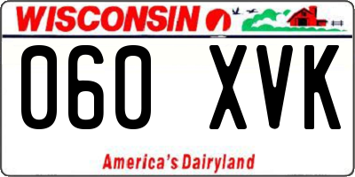 WI license plate 060XVK