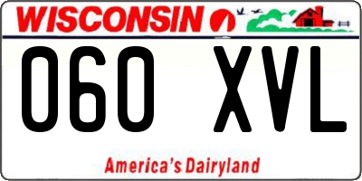 WI license plate 060XVL