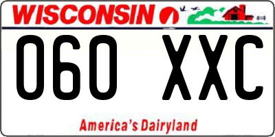 WI license plate 060XXC