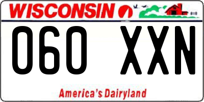 WI license plate 060XXN