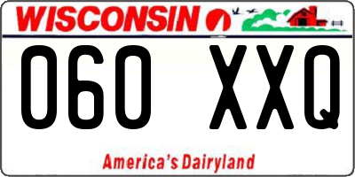 WI license plate 060XXQ