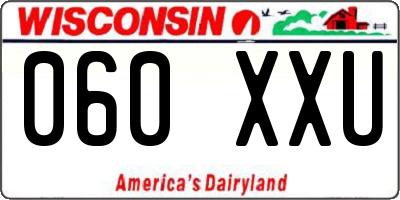 WI license plate 060XXU