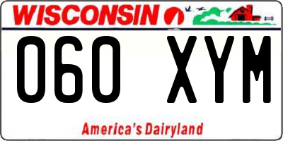 WI license plate 060XYM
