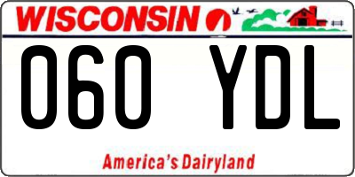 WI license plate 060YDL