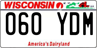 WI license plate 060YDM