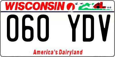 WI license plate 060YDV