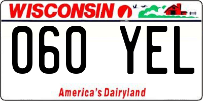 WI license plate 060YEL