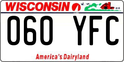WI license plate 060YFC