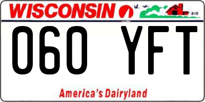 WI license plate 060YFT
