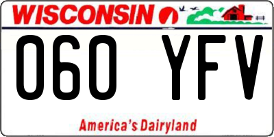 WI license plate 060YFV