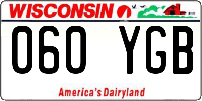 WI license plate 060YGB