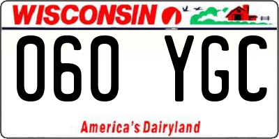 WI license plate 060YGC