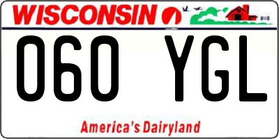 WI license plate 060YGL