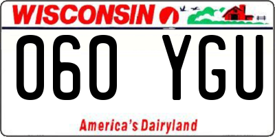 WI license plate 060YGU