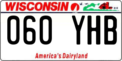 WI license plate 060YHB