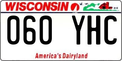 WI license plate 060YHC