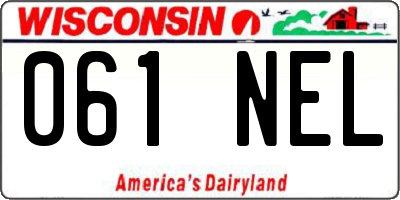 WI license plate 061NEL