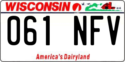 WI license plate 061NFV