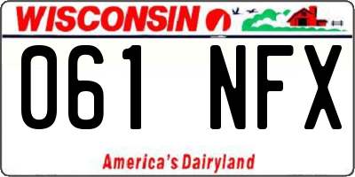 WI license plate 061NFX