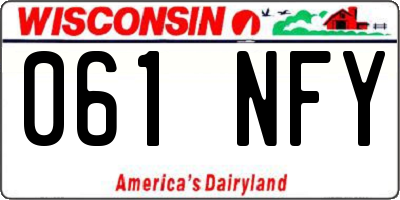 WI license plate 061NFY