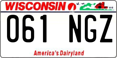 WI license plate 061NGZ