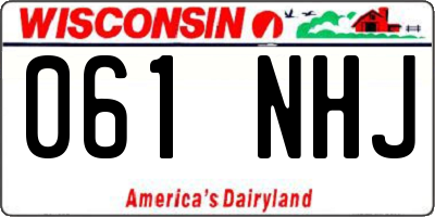 WI license plate 061NHJ