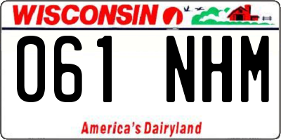 WI license plate 061NHM