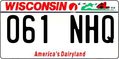 WI license plate 061NHQ