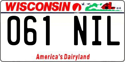 WI license plate 061NIL