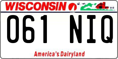 WI license plate 061NIQ