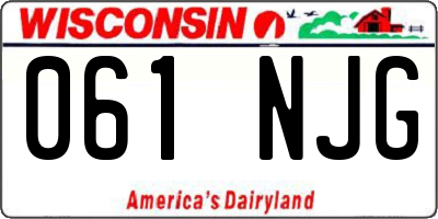 WI license plate 061NJG