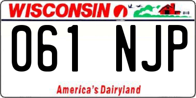 WI license plate 061NJP
