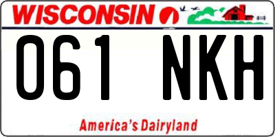 WI license plate 061NKH