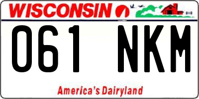 WI license plate 061NKM
